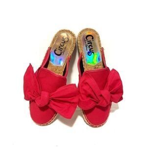 Lulu Espadrille Bow Mule -Magenta
